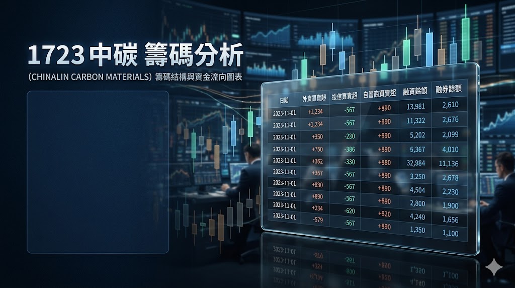 1723 中碳 籌碼分析